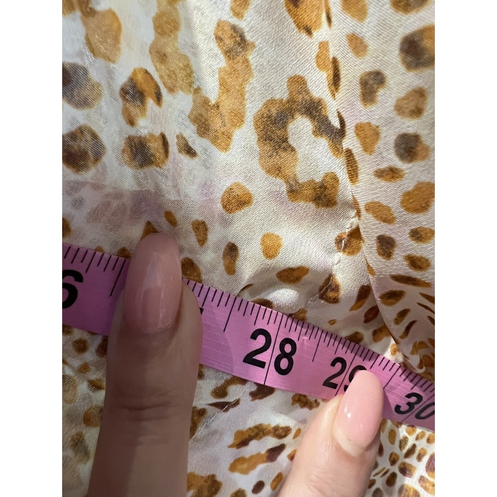 Show Me Your MuMu Peta Boo Tunic Kimono Womens M Sheer Animal Print Top Brown - Picture 7 of 10